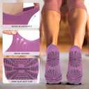 Unenow 5 Pairs Pilates Socks for Women Non Slip Socks with Grips for Yoga Hospital Barre Barefoot