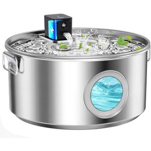 Wireless Dog Water Fountain for Large Dogs, 12L/3.2Gal Stainless Steel Dog Water Fountain with Motion Sensor, 3 Modes & 4000mAh Battery Operated, Super Quiet & Multi-Filtered with 4 Filters