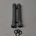 iFealClear 2 Pack P-Trap Drain Pipe, Flexible Sink Drain Pipe with 4 Rubber Sealing Rings, Expandable 11"-34.5" P Trap Tube Fits 1-1/2'', 1-1/4'' Holes for Kitchen, Bathroom, Garbage Disposal, Gray (Grey Color)