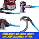 Holikme Dryer Vent Cleaner Kit 2 Pieces - Upgraded Dryer Lint Screens Cleaner Brush Part,Compatible with Most Vacuum Cleaner,Vacuum Hose Attachment & Refrigerator Coil Brush,Quickly Lint Remove,Blue