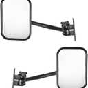 2pcs Car Side Rearveiw Mirror Rectangle Rear View Mirrors Compatible for Jeep Compatible for Wrangler TJ 1997-2006 JK 2007-2017