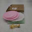 3 Sets of 3 Tier Plastic Cupcake Stand Tea Party Decorations Dessert Plates Cake Fruit Candy Display Tower for Wedding Birthday Baby Shower Tea Party Decorations (Round,Square)