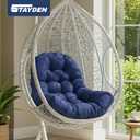 Egg Chair Cushion Replacement Outdoor Hanging Chair Cushion for Patio Furiture Hammock Swing Cushion 47x35x7 Inches (Blue)