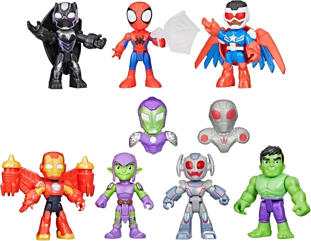 SPIDEY AND HIS AMAZING FRIENDS Marvel, Iron Man and His Awesome Friends Spidey and Iron Man: Avengers Team-Up, 3-Inch Action Figure Set, 3+