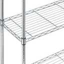 Amazon Basics 5-Shelf Adjustable Heavy Duty Steel Wire Rack, Space Saving Storage Shelving Organizer for Kitchen, Garage, No-Tool Assembly, 350 lbs Weight Capacity, 36" x 14" x 72", Chrome