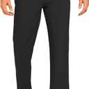 Mens Athletic Pants Running Workout Joggers Lightweight Gym Jogging Track Casual Sweatpants with Zipper Pockets (Black, M)