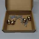 10 Pack 1 Inch Vintage Ball Brushed Brass Cabinet Knobs Kitchen Cabinet Hardware Brushed Gold Drawer Knobs Pulls for Drawers.