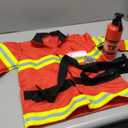 Kid's Fireman Firefighter Costume Toys with Complete Accessories for Boys and Girls Birthday Halloween Party Dress Up Red 2T 3T