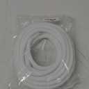 CrocSee 25ft - 1/2 inch Braided Cable Management Sleeve Cord Protector - Self-Wrapping Split Wire Loom for TV/Computer/Home Theater/Engine Bay - White (1/2"-25ft)