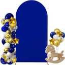 Albassa 7.2FT Arch Cover 2-Sided Spandex Fitted Arch Backdrop Cover Round Top Chiara Stand Covers for Baby Shower Birthday Party Wedding Decoration (Royal Blue, 7.2FT)