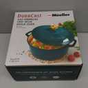 Mueller DuraCast 6 Quart Enameled Cast Iron Dutch Oven Pot with Lid, Heavy-Duty, Oven Safe up to 500 F & Across All Cooktops, Wedding Registry Ideas & Gifts, Emerald
