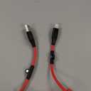 AGVEE 3ft Coiled Short USB to Lightning Charging Cable [MFI Certified] 3A Fast Charger Cord in Car for iPhone 14/13/12/11/XS/8/7/6/5 CarPlay, iPad, iPod, Red