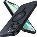 Magnetic for iPhone 14 Pro Max Case,Upgraded [Full Camera Protection][Compatible with Magsafe][Military Grade Protection]Shockproof Slim Translucent Matte Phone Case for iPhone 14 Pro Max,Black