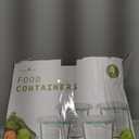 3 Cup Glass Meal Prep Containers With Turquoise Lids, Airtight 23oz glass Storage Container Set, Heat-Resistant BPA-Free for feeding the Southern Starter, Microwave, Dishwasher, Freezer Safe (4 Packs)