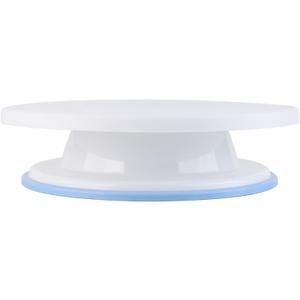 Cake Decorating Turntable 11 Inch Cake Turntable Anti-Slip Rotating Cake Stand for Decorating(1pcs White)