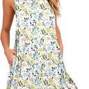 BISHUIGE Women's Summer Casual Dresses Sleeveless Round Neck Tank Dress Beach Cover Up for Bikini Swimwear Vacation
XL