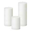 3 Packs Unscented Different Sizes White Pillar Candles, Dripless 3x4, 3x6, 3x8 Inch Cylinder Candles for Wedding, Home Decor, Dinner Table, Party, Power Outage, Emergency