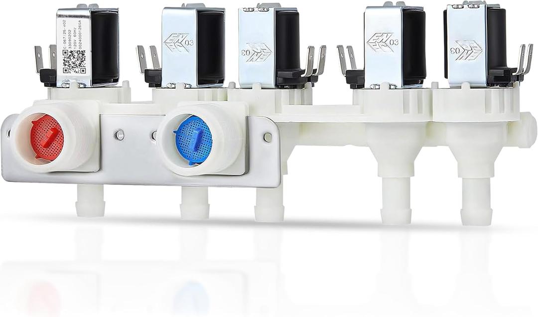 For WH23X29553 GE Water Inlet Valve, For GE Washer Water Inlet Valve Replace PS12743643 AP6983554 EAP12743643 33090202 0024000126GA Compatible with General Electric, Hotpoint, RCA