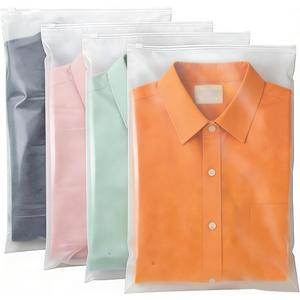 Zip Bags for Clothes 10x13 Inch, 100 Count Frosted Poly Zipper Bags, Resealable Small Zip Lock Bag for Clothes, Selling Packaging Underwear, Socks, Small Items (3.15mil, 2-7 LB)