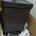 Rubbermaid Premier Series II Step-On Trash Can for Home and Kitchen, with Lid Lock and Slow Close, 12.4 Gallon, Charcoal, for Home/Kitchen/Garage/Apartment/Office