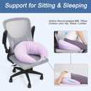 BBL Pillow After Surgery, BBL Pillow for Sitting Sleeping Driving, Hemorrhoid Pillow Seat Support Cushio for Butt with Hole, Butt Donut Pillow for Woman,Lavender