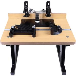 Benchtop Router Table with Adjustable Fence & Stable Support Stand, Multifunctional Woodworking Router Workbench, Built-in Dust Collection Port, Precise Cutting & Trimming for DIY Wood Craft Projects