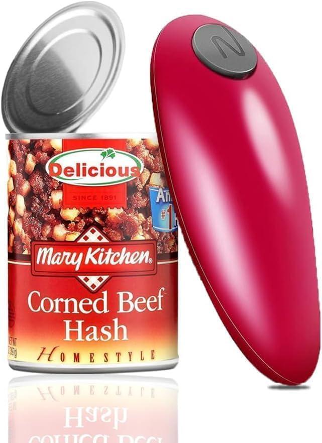 Electric Can Opener - One Touch Battery Operated Automatic Can Opener with Smooth Edges, Hands-Free Design, Perfect for Any Size Can, Ideal Kitchen Gadget for Seniors and Arthritis Sufferers