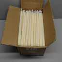 Baquler 100 Pcs Flameless Taper Candles Battery Operated Bulk 12.4 Ivory LED Taper Candles Flickering LED Candlesticks for Wedding Advent Halloween Christmas Party Decor