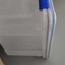 IRIS USA WeatherPro 44 Qt Storage Bins with Lids, 2 Pack, BPA-Free Plastic Gasket Box with Tight Latch and Seal, Stackable Nestable Tote Tub - Clear/Blue