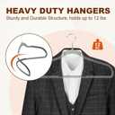 HOUSE DAY Heavy Duty Plastic Hangers 60 Pack, Non Slip Clothes Hangers with Rubber Pads and 360 Hook - Thin 0.2 Inch, Space Saving Coat Hanger Grey, Closet Organizer for Shirt, Pants, Suit, Skirt
