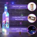 21st Birthday Gifts Decorations for Her, 21 Birthday Wine Glass for Sister Friends, Unique Gifts for Wine Bottle Colorful Lights with Cork