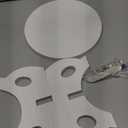 Small Plant Stand Kitchen Display Stand 10 inch Plant Holder Plant Stool Round Stand Risers Farmhouse Rustic Balcony Decor Pedestal Board Washed White