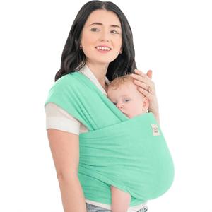 KeaBabies Baby Wrap Carrier - All in 1 Original Baby Carrier Newborn to Toddler Sling, Easy to Wear, Hands Free Bonding, Lightweight, Breathable Infant Wraps (Mint Green)