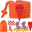 Syhood Tug of War Rope Sets Field Day Family Party Games for Adults Outdoor Carnival Birthday Party Camping Picnic Yard Backyard Lawn Team Building Summer Activities (Orange, 20')