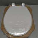 Mayfair Cassel Slow Close Toilet Seat, Easy Clean, Non Slip Premium Wood Seat, Easy Install, Made in USA, Round, White