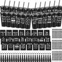 Hollowfly 24 Sets/96 Pcs Inspirational Gifts Bulk for Employee Appreciation, 24 oz Plastic Cups and Pens Notebooks Keychains Set, Group Gifts for Office Staff Coworkers (Black)