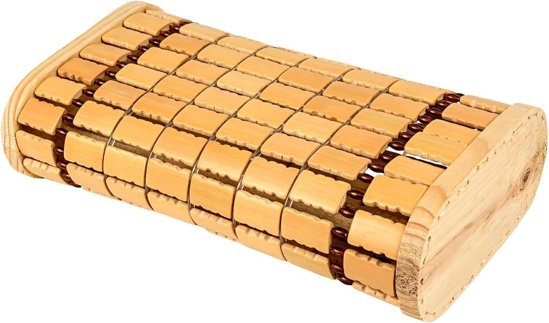 Bamboo Sauna Headrest Pillow Natural Sauna Backrest Sauna Neck Rest for Head Support Home Spa Gym Accessories Chinese Style Steam Rooms Handmade Wood Hollow Pillow for Household Relaxing Rest Body