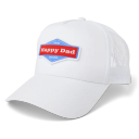 Happy Dad Trucker Hat, White, Trendy Mens Hats with Breathable Mesh Back, Adjustable Snap Closure, Birthday Gifts for Men and Women, Snapback Cap