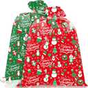 2Pcs Extra Large Christmas Gift Bags, Jumbo Bicycle Gift Bags for Oversized Giant Huge Xmas Presents, 72"x60" Reusable Storage Plastic Bag Holiday Gift Wrapping Bags with Tag and String(Red&Green)