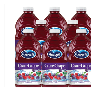 Ocean Spray Cran-Grape Juice - 64floz (1.89l) x 8 CASE, BBD 11/10/2025