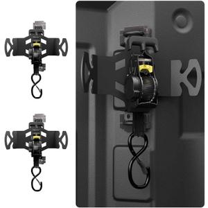 Rotating Retractable Ratchet Straps for Chevy Silverado & GMC Sierra 1500 2500 Accessories 20192025 Auto-Retract Tie Down Straps with Swivel Ratchet Heavy Duty Truck Bed Accessories (2PCS)