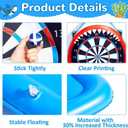 45" Large Inflatable Pool Toys Shark Dart Board with 12 Sticky Balls Swimming Pool Floats Water Games for Kids Adults Beach & Backyard Family Outdoor Play Cool Party Gift for Boys Girls 6-12 Years, 45 x 43"