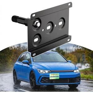Front License Plate Bracket Compatible with Volkswagen 2015-2021 VW MK7 GTI Golf No Drill Tow Hook License Plate Holder, Car Tag Frame, Bumper Relocator Adapter
