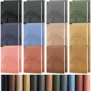 TaoBary 24 Pcs A5 PU Leather Journals Bulk Colorful Tree Lined Journal Notebook Soft PU Leather Cover Ruled Writing Notebook for Writing Office School Business (Mixed Colors)