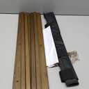 Heybly Luggage Rack, Folding Suitcase Stand with Storage Shelf, Luggage Holder with 5 Nylon Straps for Guest Room Bedroom Hotel, Walnut, HLR010WB1