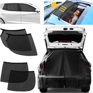 Yahenda SUV Tailgate & Window Mosquito Net Set  6-piece Car Camping Sunshade for Outdoor Travel, Quick Install, Breathable & Durable(X-Large)