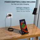 Wireless Charger Station,15W Desk Wireless Charging Stand 20W USB C Adapter for Apple iPhone 17 Pro/17/17/Air/16 Pro/16E/16 Plus/15/14/13,Samsung Galaxy S25/S24/S23/S22/Z Flip Fold/Note 20,Google etc