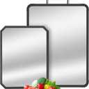 2 Size Titanium Cutting Boards for Kitchen, PTYTIFY Metal Cutting Board Non Toxic, Double Sided Chopping Board with Pure Titanium and Wheat Straw PP for Meat, Vegetables and Fruits Dishwasher Safe