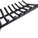 33 inch 8 Bar Fire Grates, Heavy Duty Solid Steel Indoor Chimney Hearth Outdoor Fire Place Kindling Tool Pit Wrought Iron Wood Stove Firewood Burning Rack