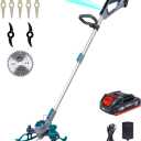 Cordless Weed Wacker, 20V MAX* 2.5Ah Battery Powered Weed Trimmer with Blades, Runing Time 45-60mins, Weight only 5.2 lbs, Edger/Mower in 1